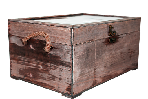 A Wooden Box With A Handle