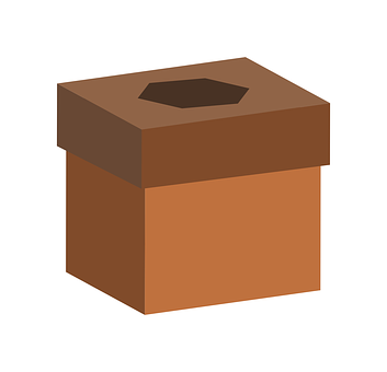 A Brown Box With A Hexagon