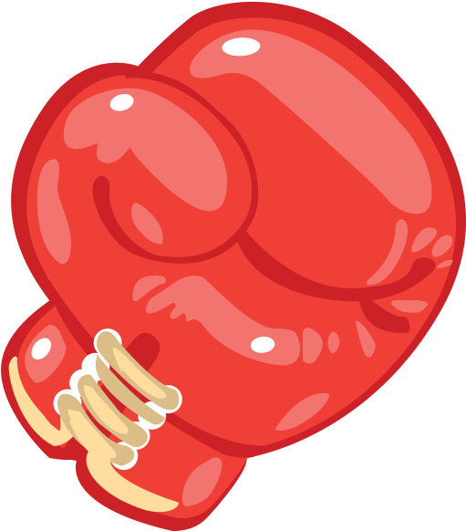A Red Boxing Glove With A Black Background