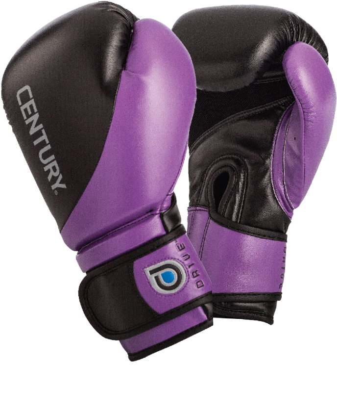 A Pair Of Purple And Black Boxing Gloves