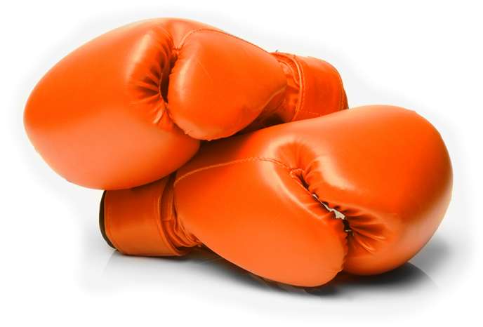 A Pair Of Orange Boxing Gloves