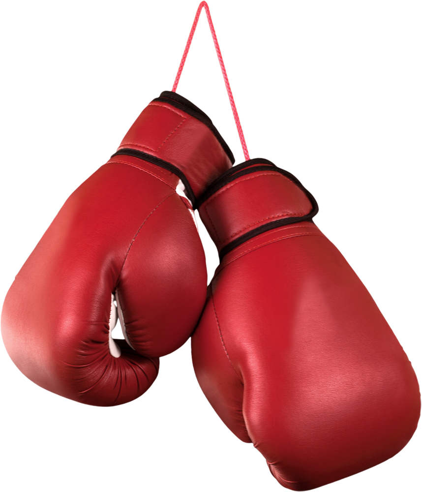 A Pair Of Red Boxing Gloves From A String