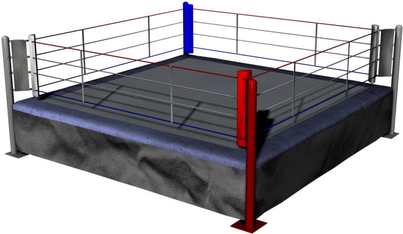 A Boxing Ring With Ropes