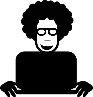 A White Face With Glasses