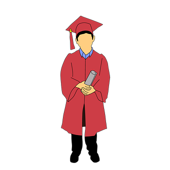 A Man In A Graduation Gown And Cap