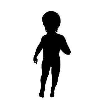 A Silhouette Of A Child