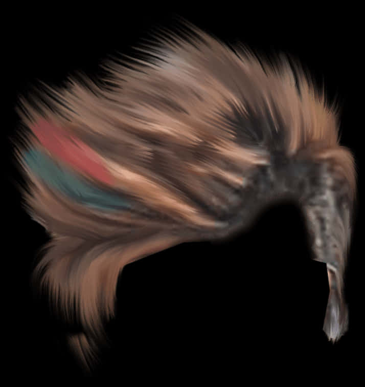 A Blurry Image Of A Wig