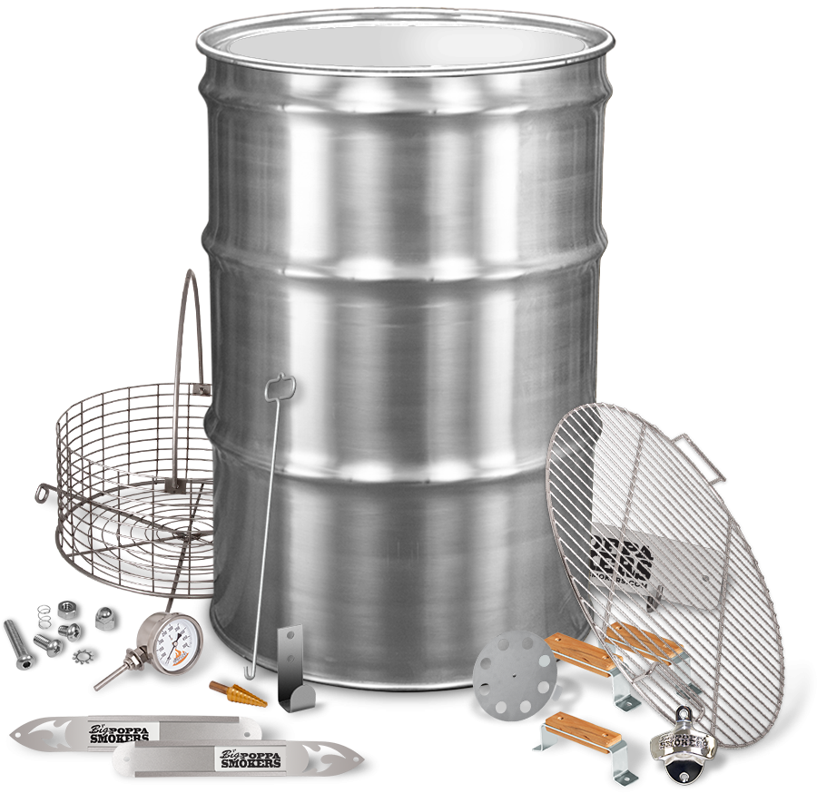 A Silver Barrel With Metal Objects