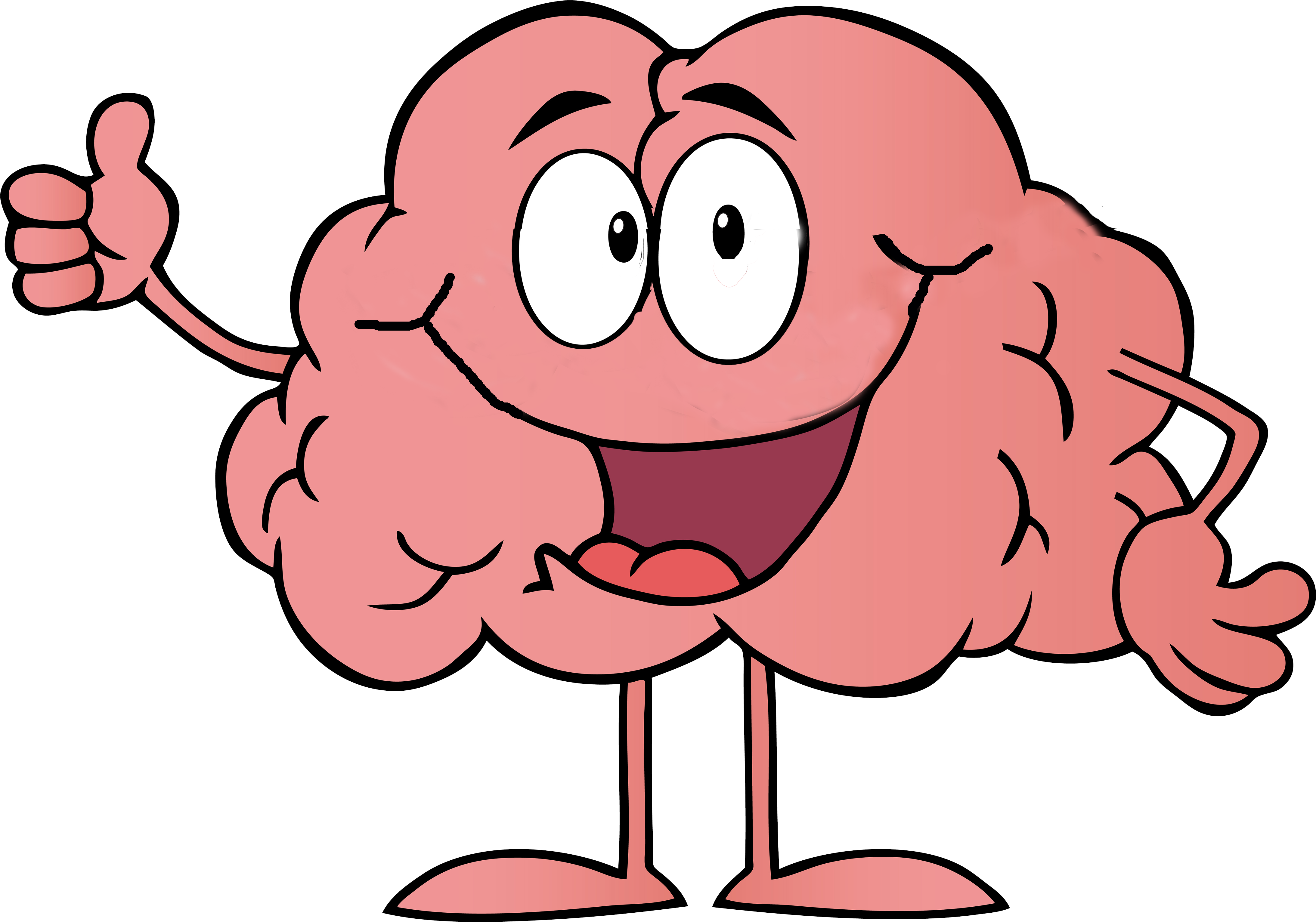 A Cartoon Of A Brain