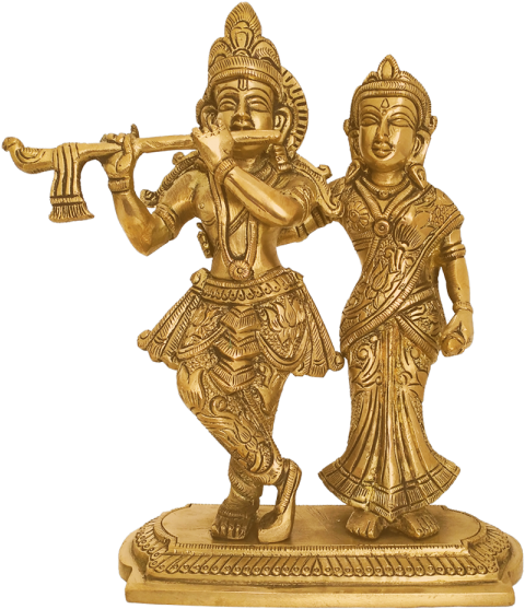 A Statue Of A Couple Of People Playing A Flute