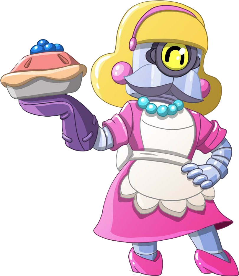 Cartoon Character Holding A Pie