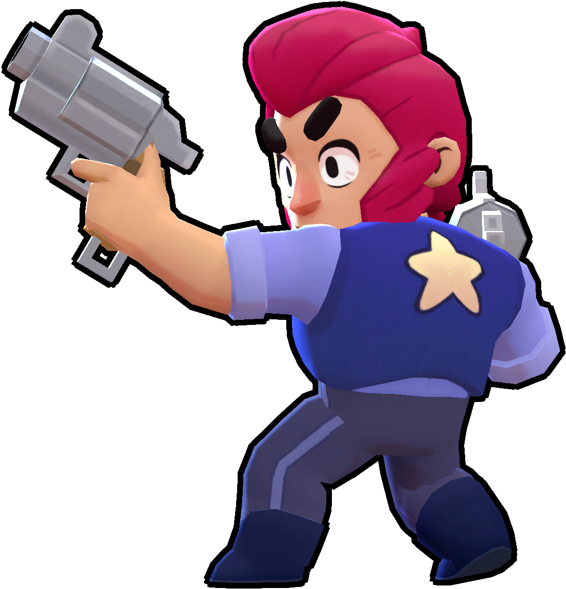A Cartoon Character Holding A Gun