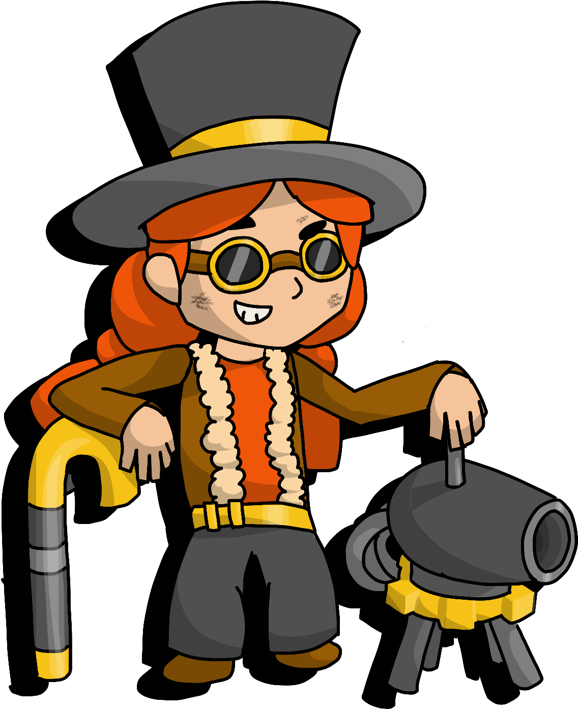 Cartoon Of A Girl With A Hat And Glasses