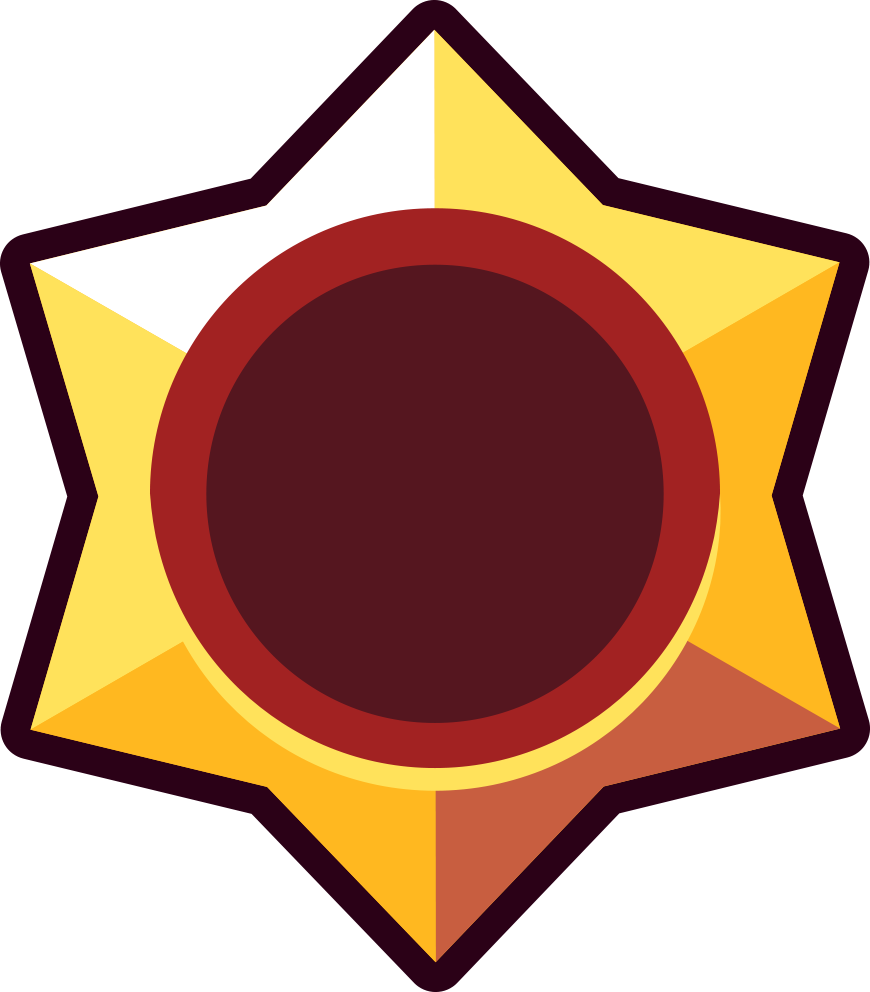 A Gold Star With A Red Center