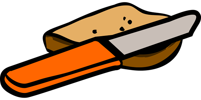 Bread Slice And Knife