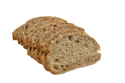 A Sliced Bread On A Black Background