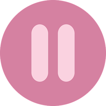 A Pink And Black Circle With Two White Lines