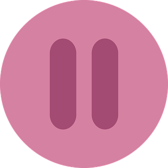 A Pink Circle With Two Purple Lines