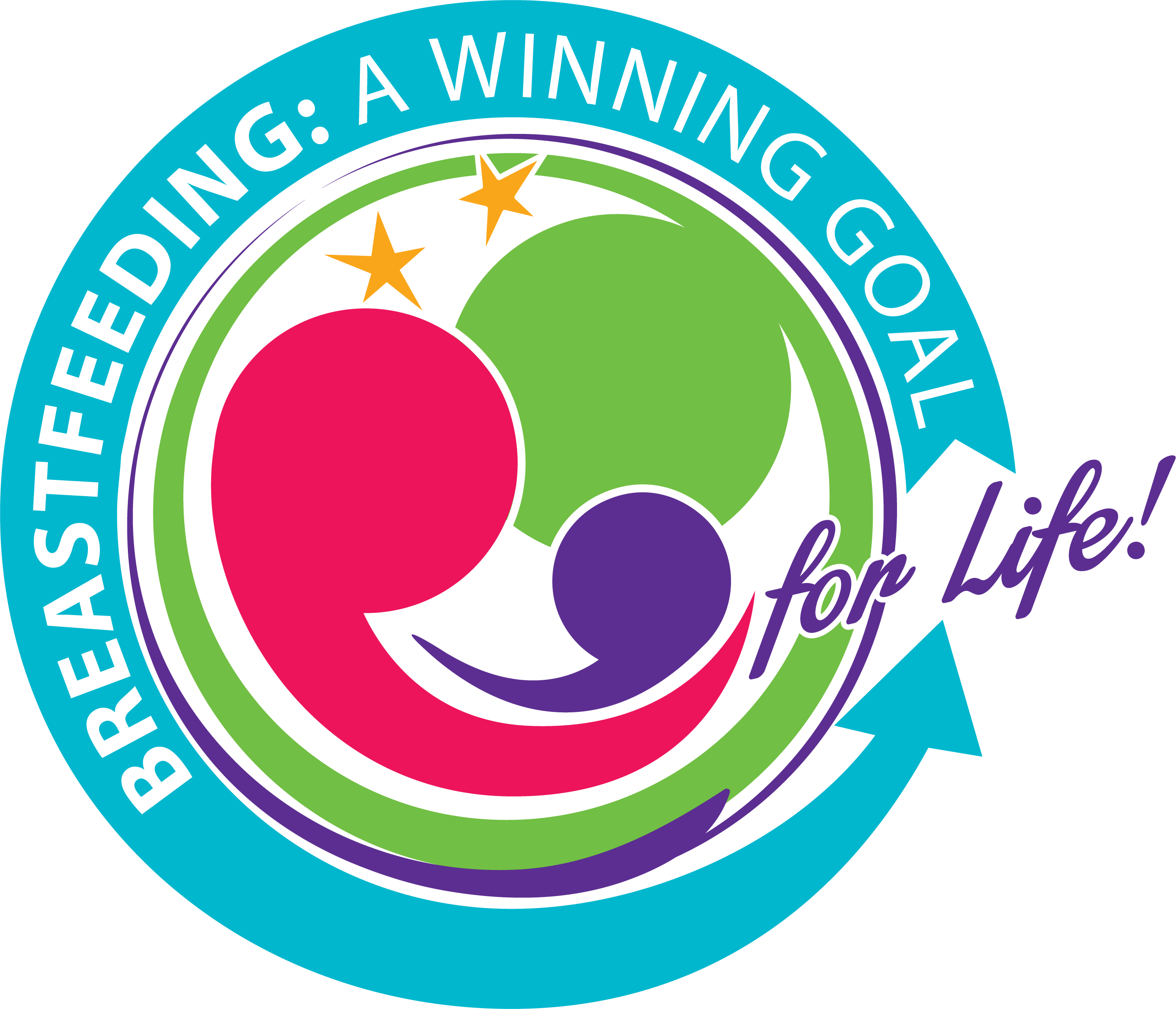 A Logo With Text And Colorful Circles
