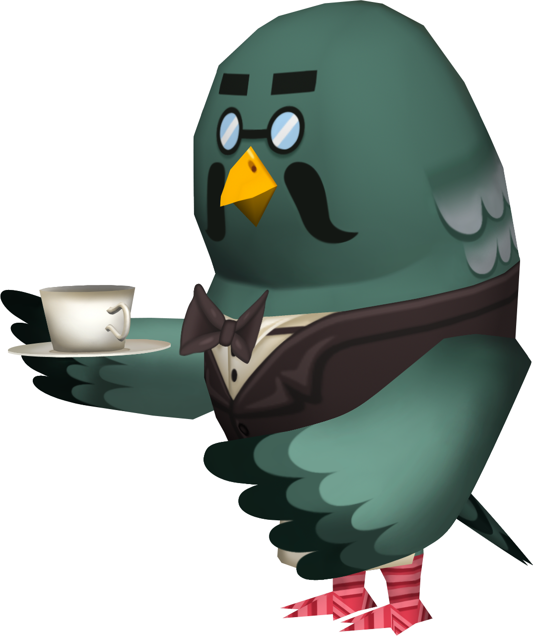 A Cartoon Bird Holding A Cup