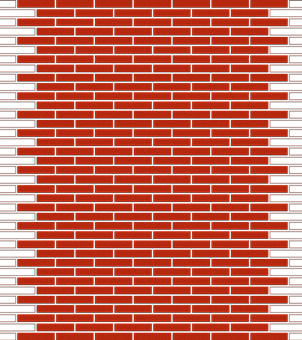 A Brick Wall With Black And Red Bricks