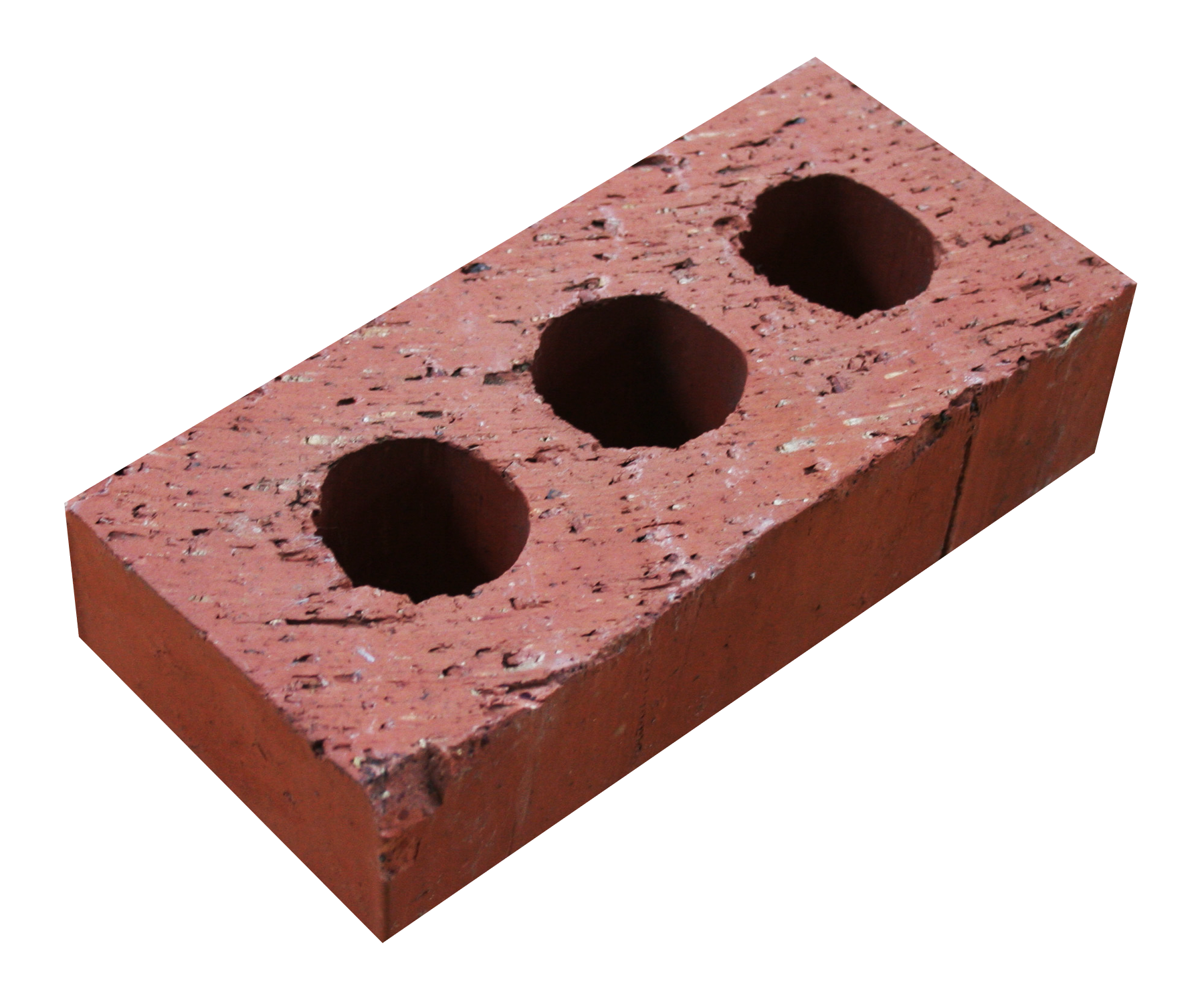A Red Brick With Holes In It
