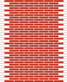 A Brick Wall With Black And Red Stripes