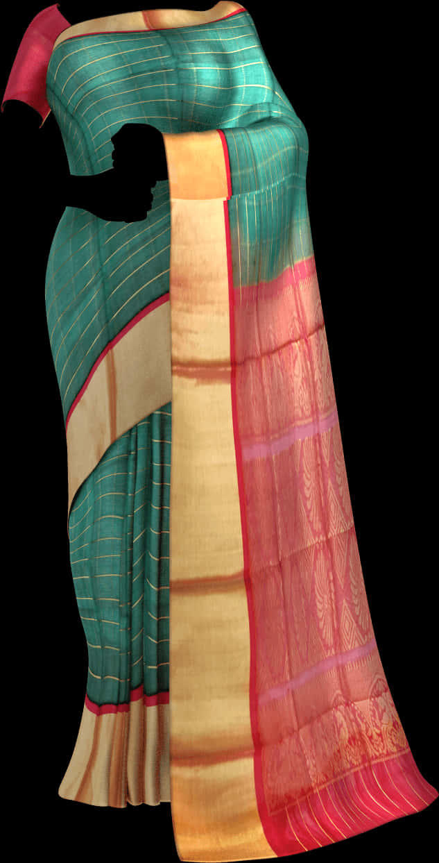 A Colorful Scarf On A Mannequin
