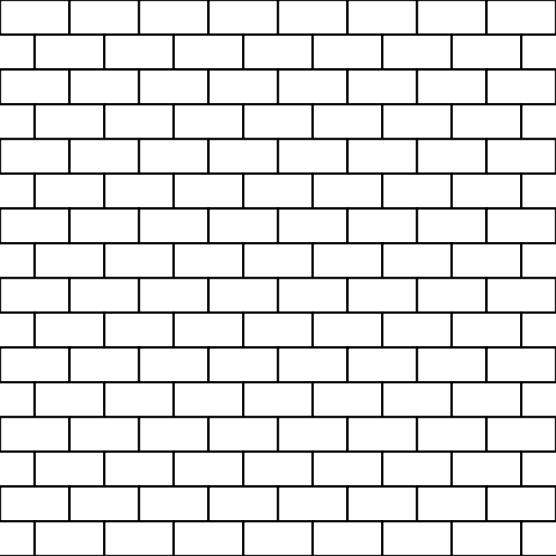 A White Brick Wall With Black Lines