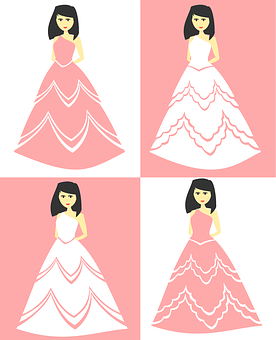 A Collage Of A Woman In A Dress