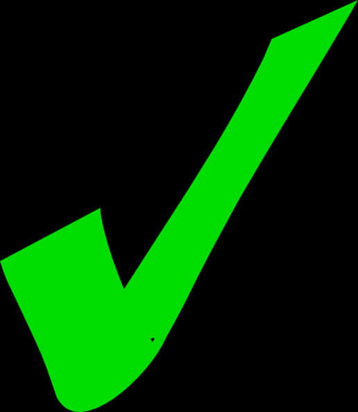 A Green Check Mark On A Black Background