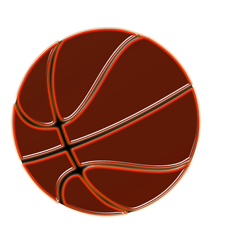 A Basketball Logo On A Black Background