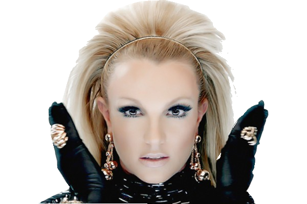 A Woman With Blonde Hair And Black Gloves