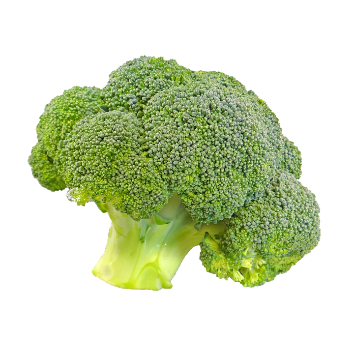 A Broccoli On A Black Background