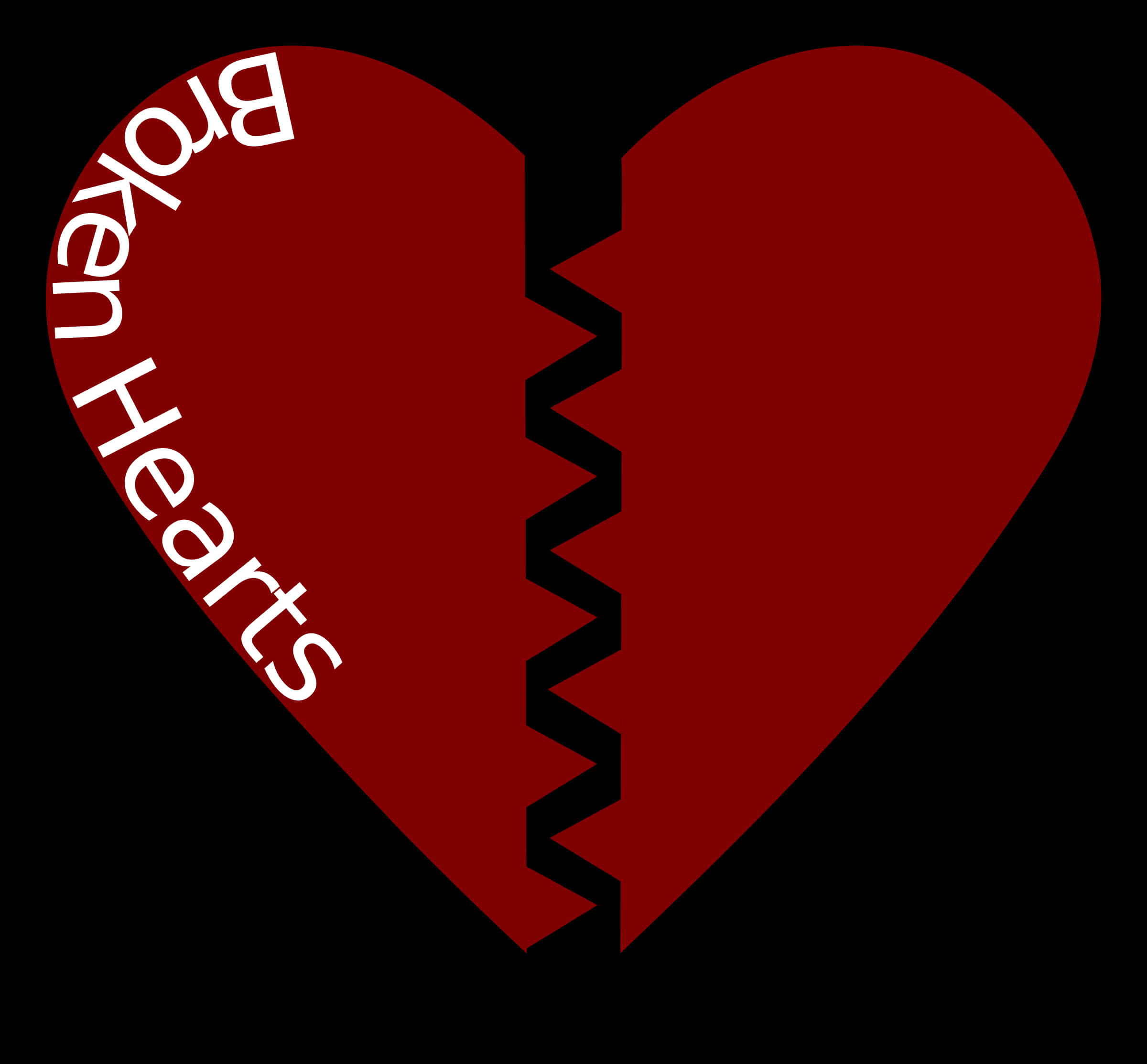 A Red Heart With White Text
