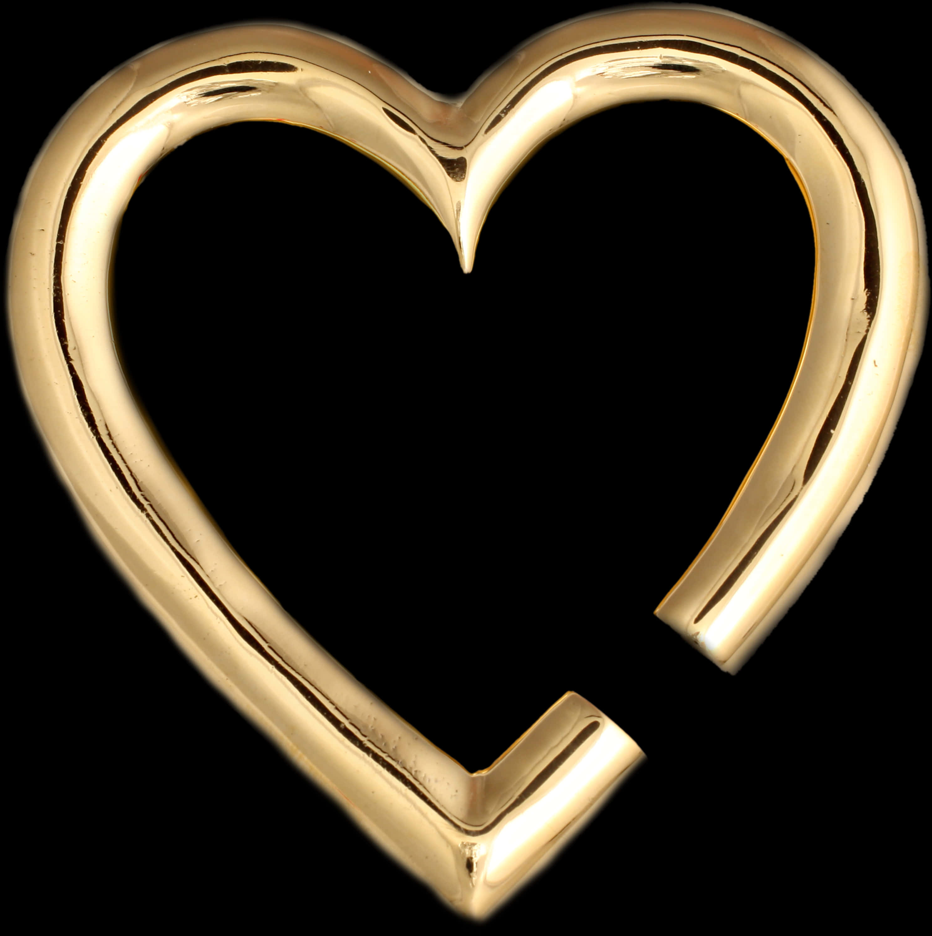 A Gold Heart Shaped Object
