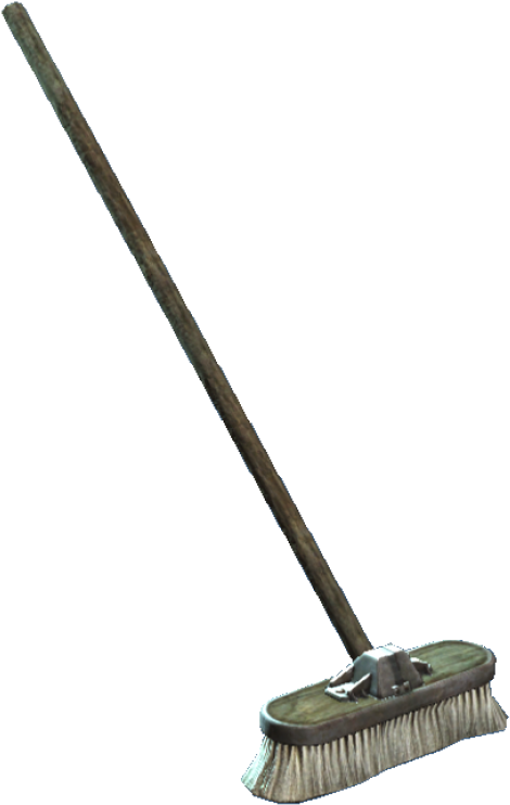 A Long Wooden Stick With A Handle