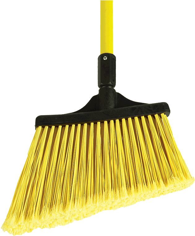 A Yellow Broom With A Black Handle