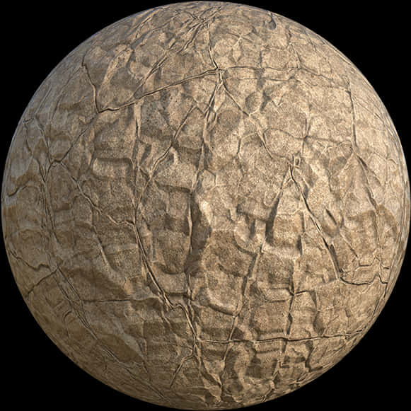 Brown Ball With Crumpled Paper Texture