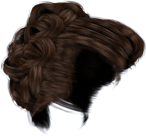 A Brown Wig With A Black Background