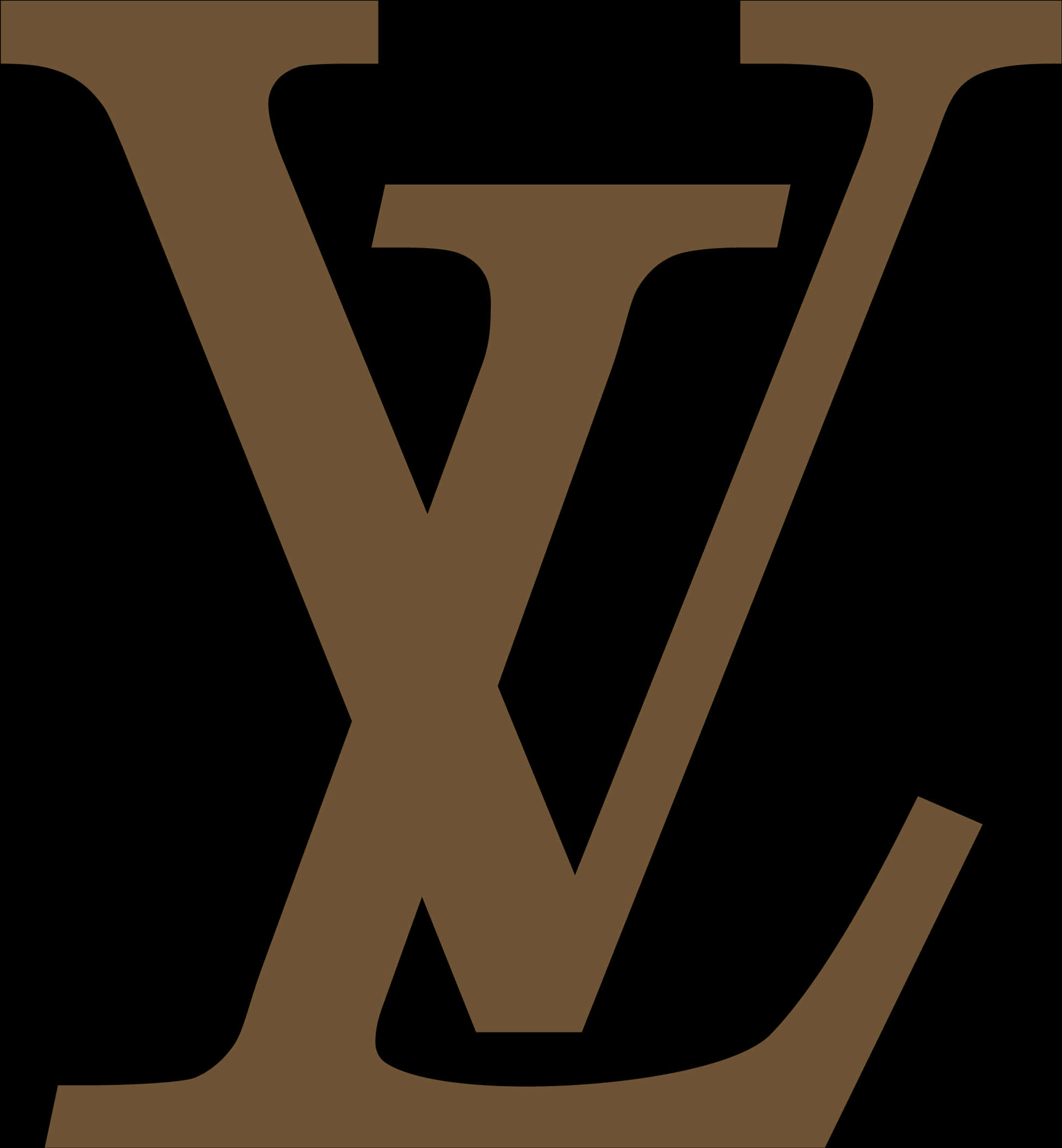 Brown Louis Vuitton Logo