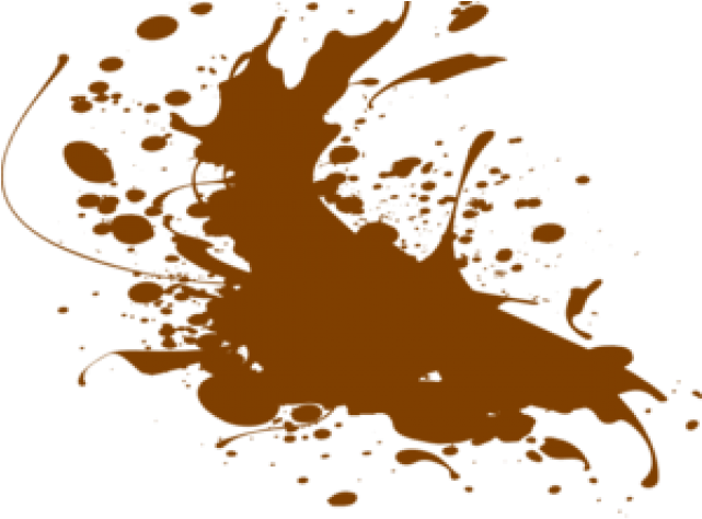 A Brown Paint Splatter On A Black Background