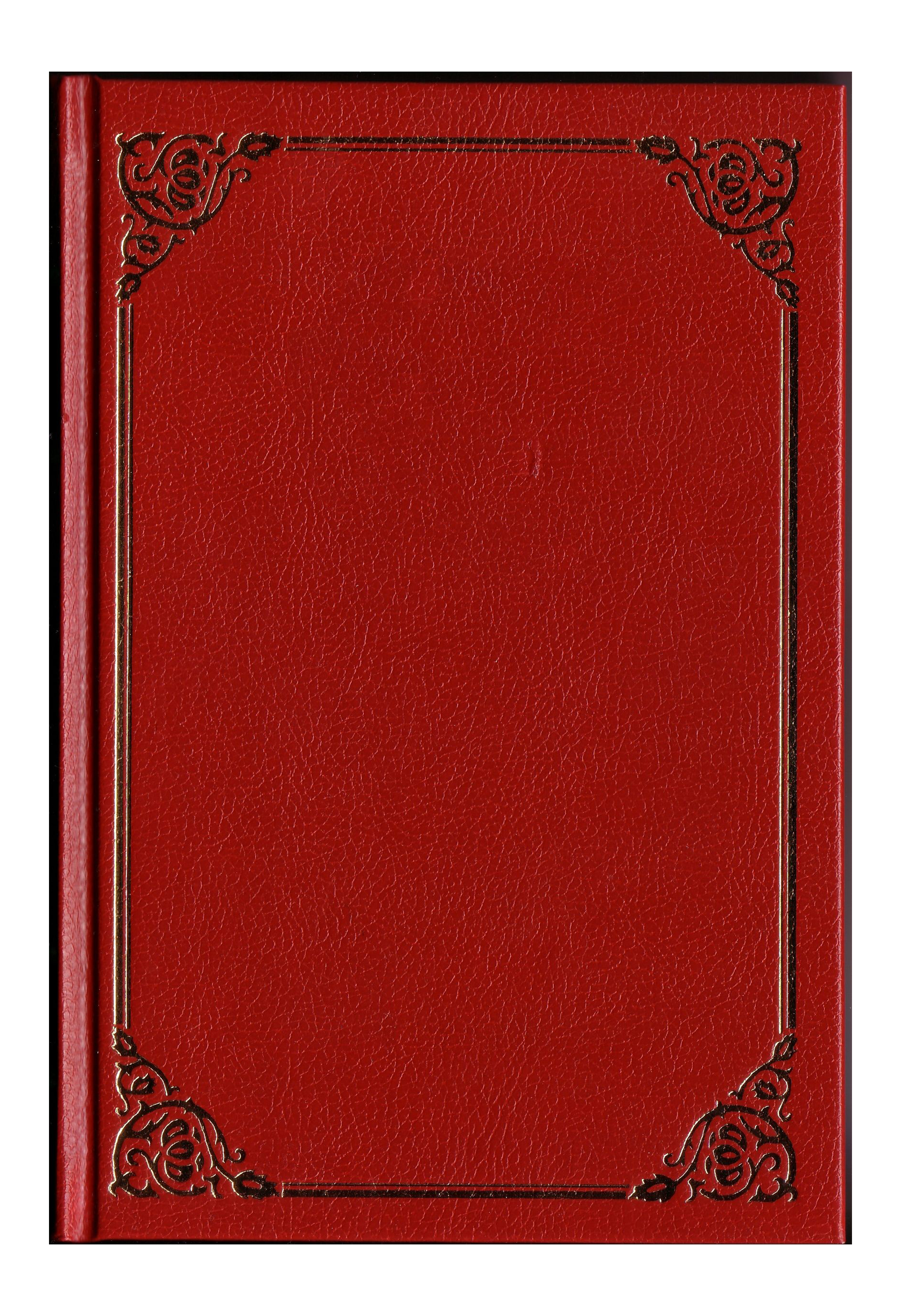 A Red Leather Book With A Black Background
