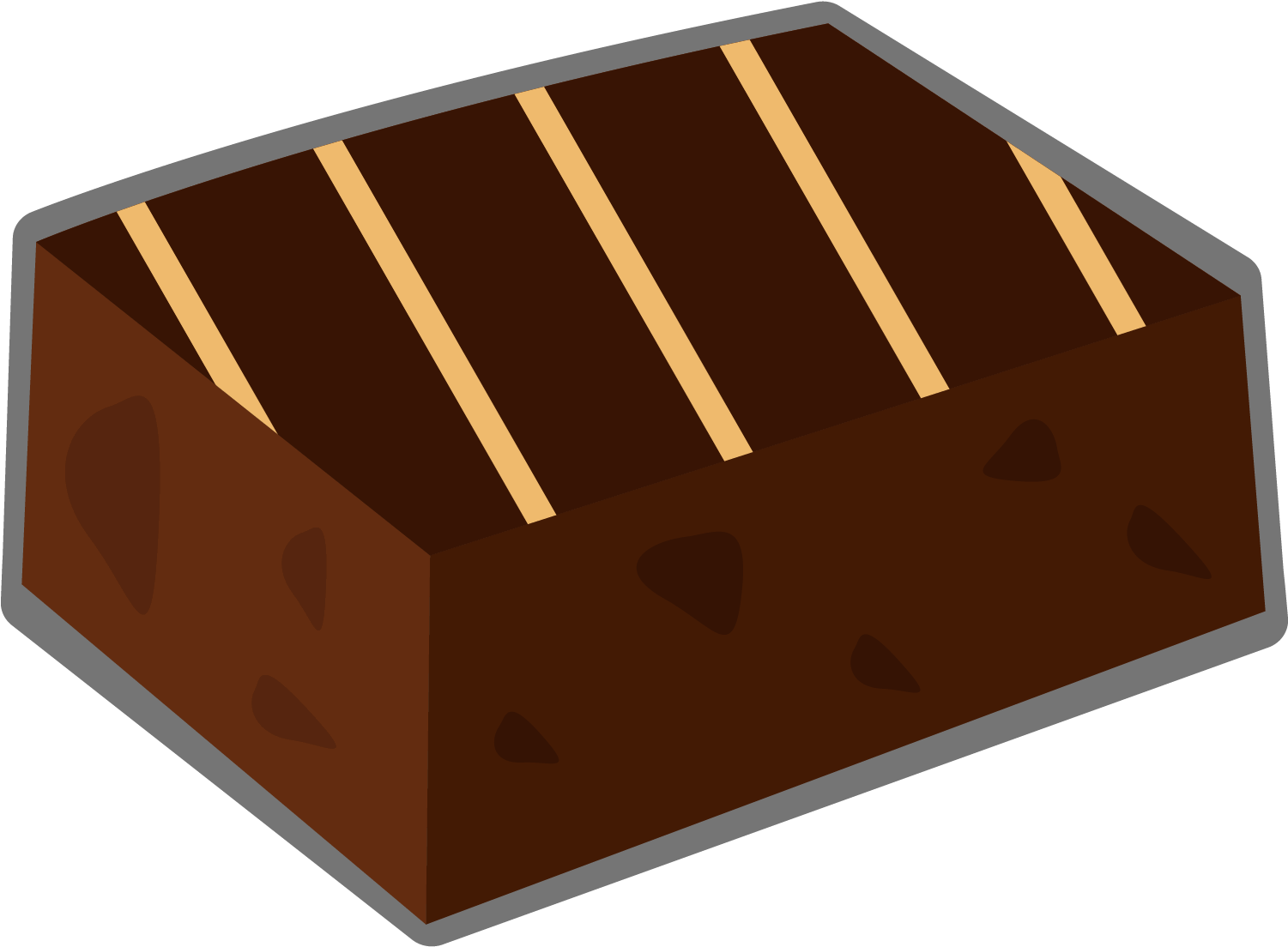 A Chocolate Bar With Brown Stripes