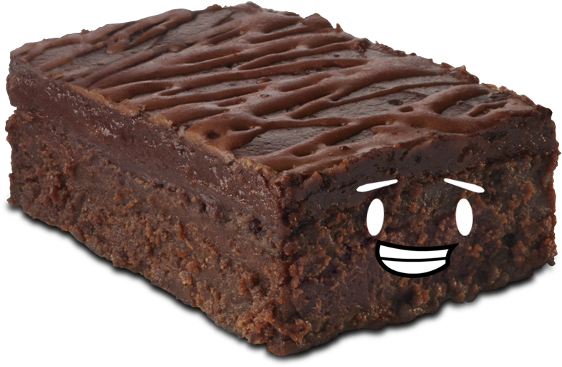 A Brownie With A Face Drawn On It