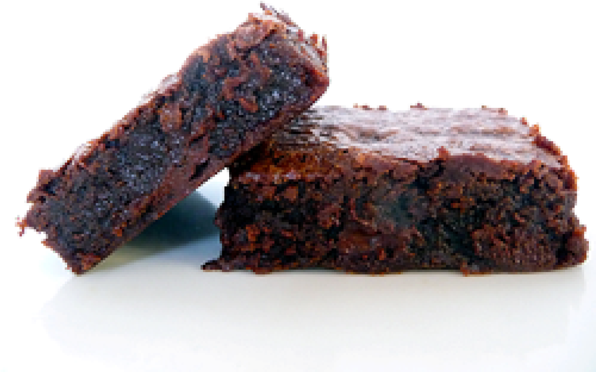 A Brownie With A Black Background