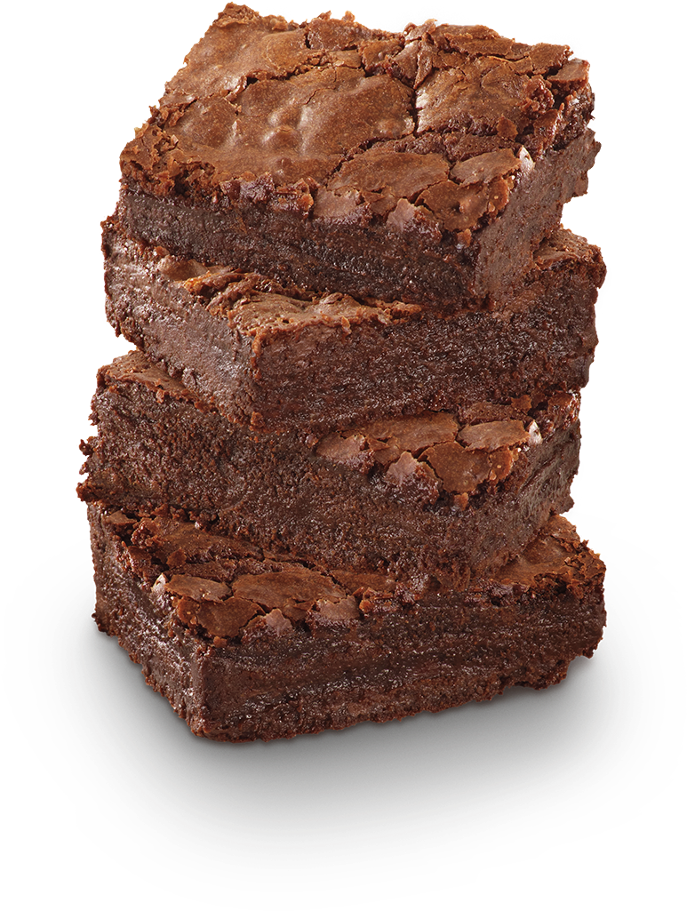 A Stack Of Brownies On A Black Background