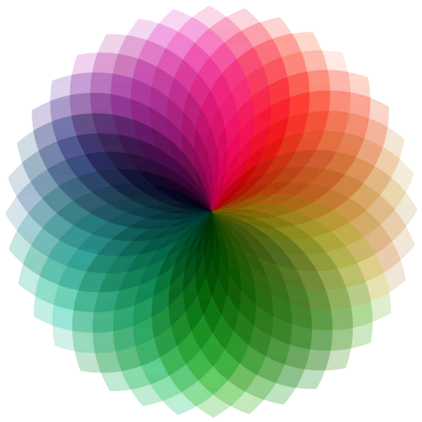 A Colorful Circle With Black Background