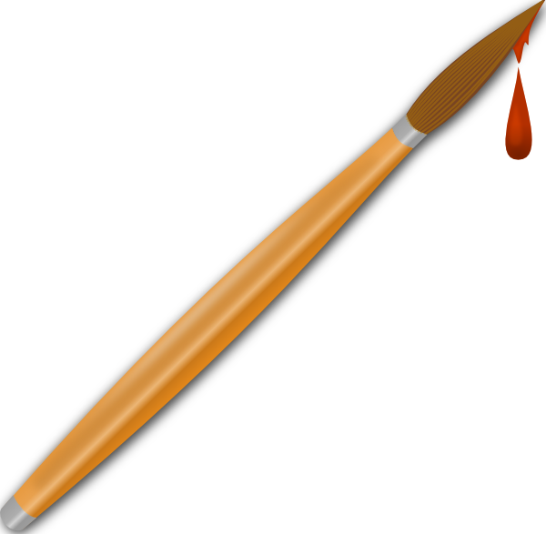 A Paint Brush With A Drop Of Paint