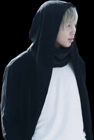A Person Wearing A Black Hoodie